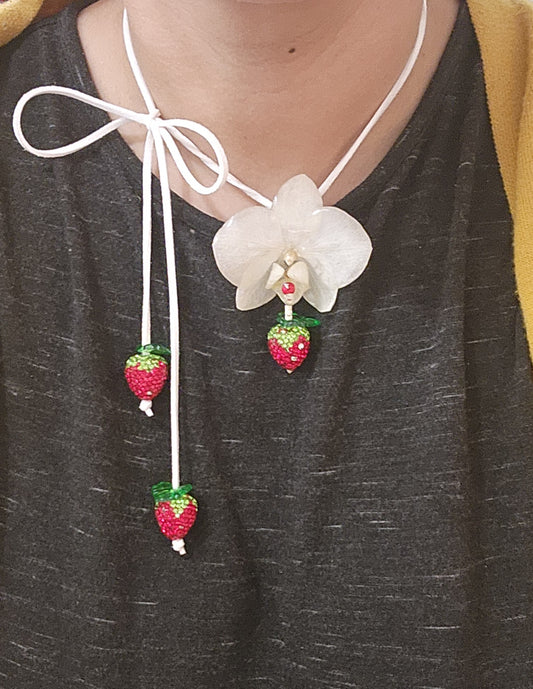 Choker de orquidea natural (fresorqui)