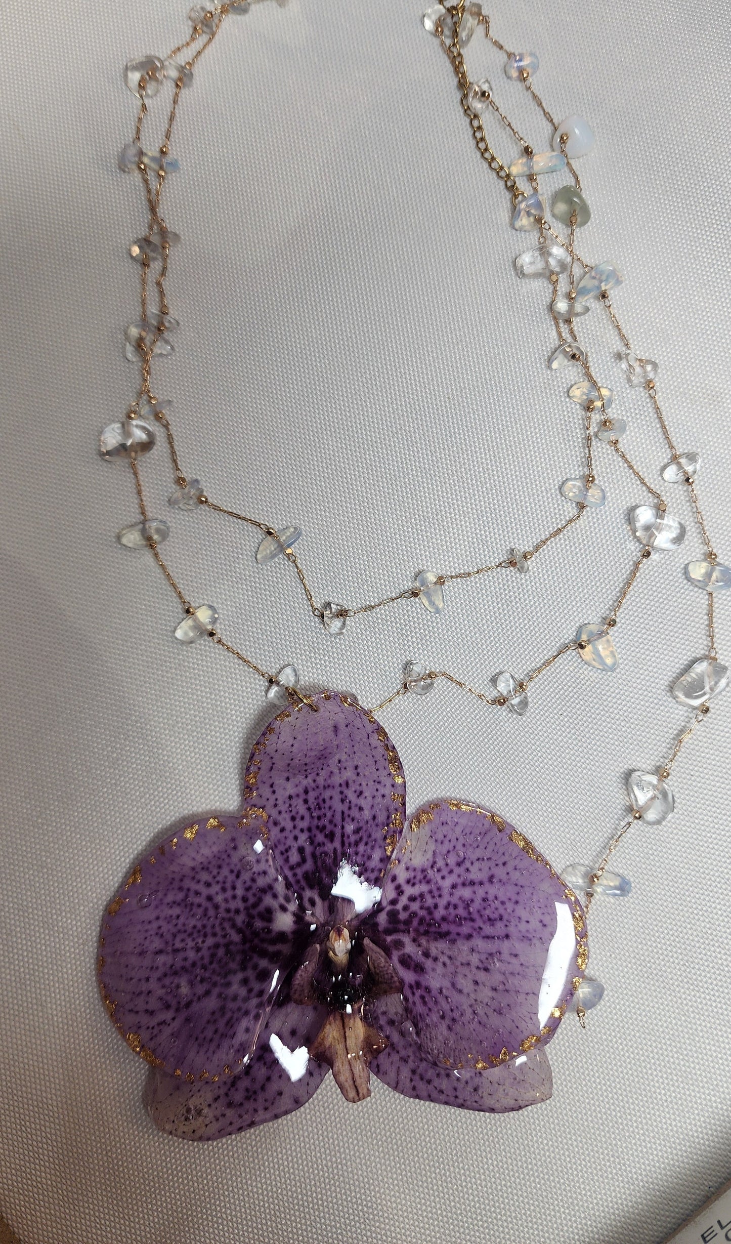 COLLAR DE ORQUIDEA NATURAL (Clear)