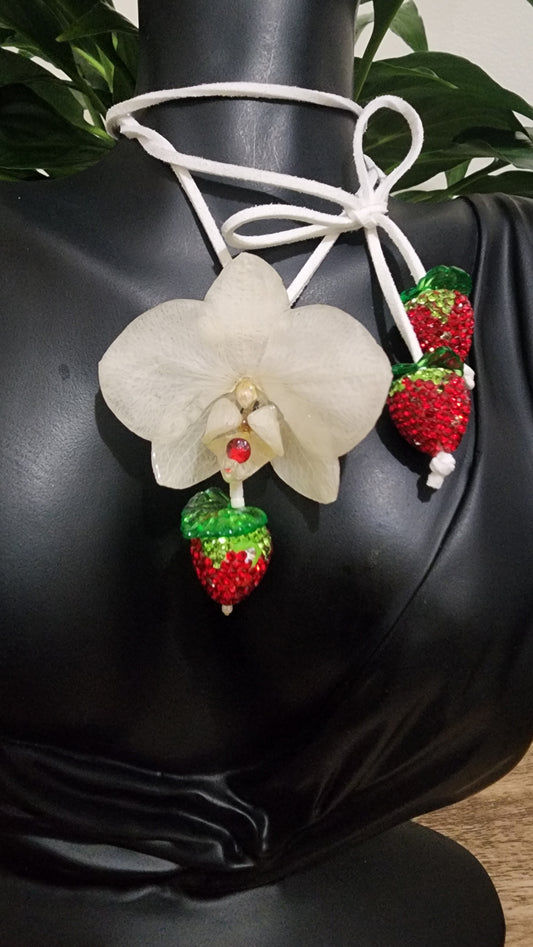 Choker de orquidea natural (fresorqui)