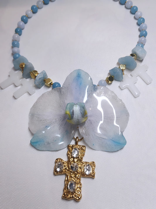 COLLAR DE ORQUIDEA NATURAL  (Spirit)