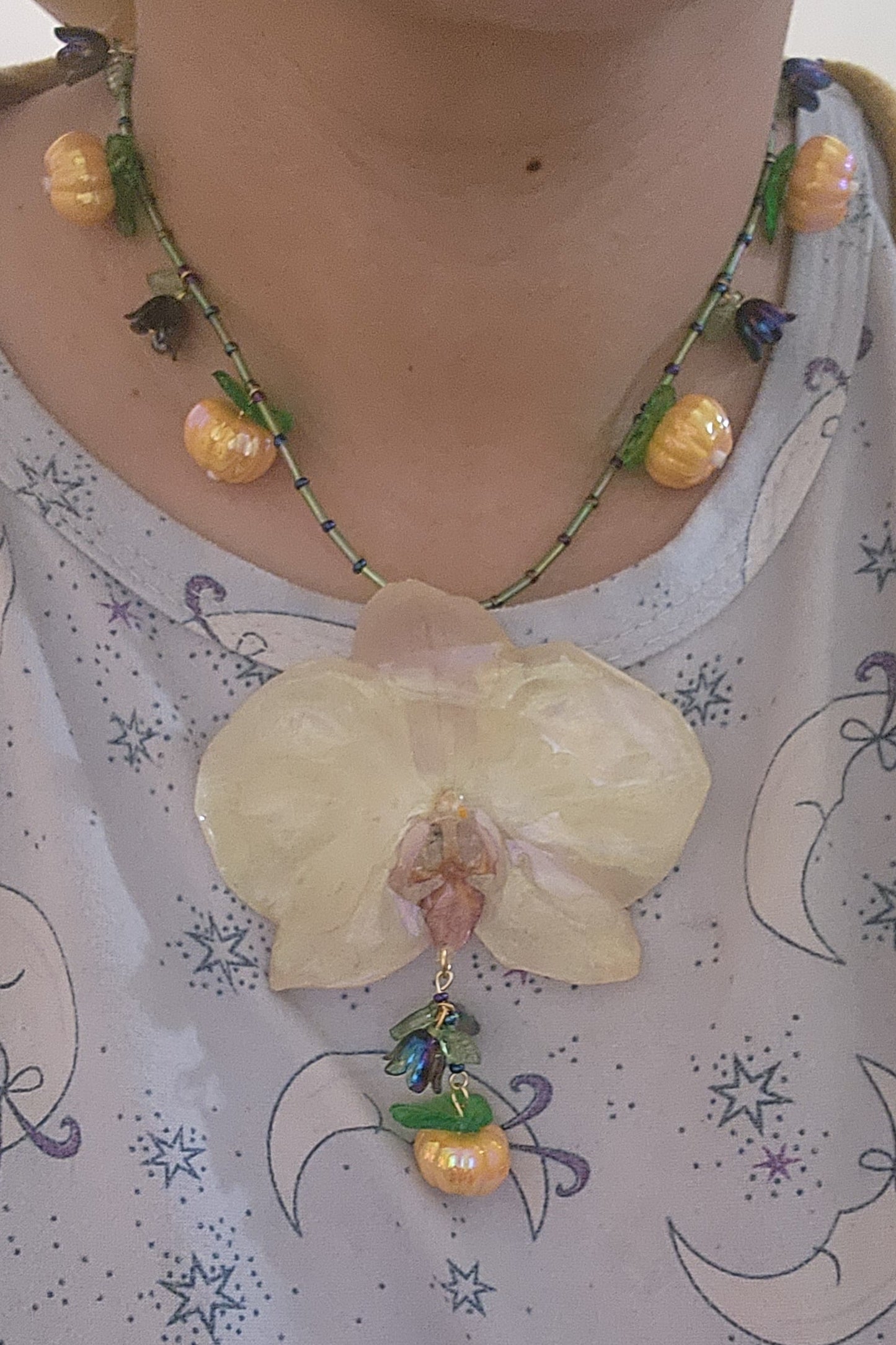 COLLAR DE ORQUIDEA NATURAL (pretty)