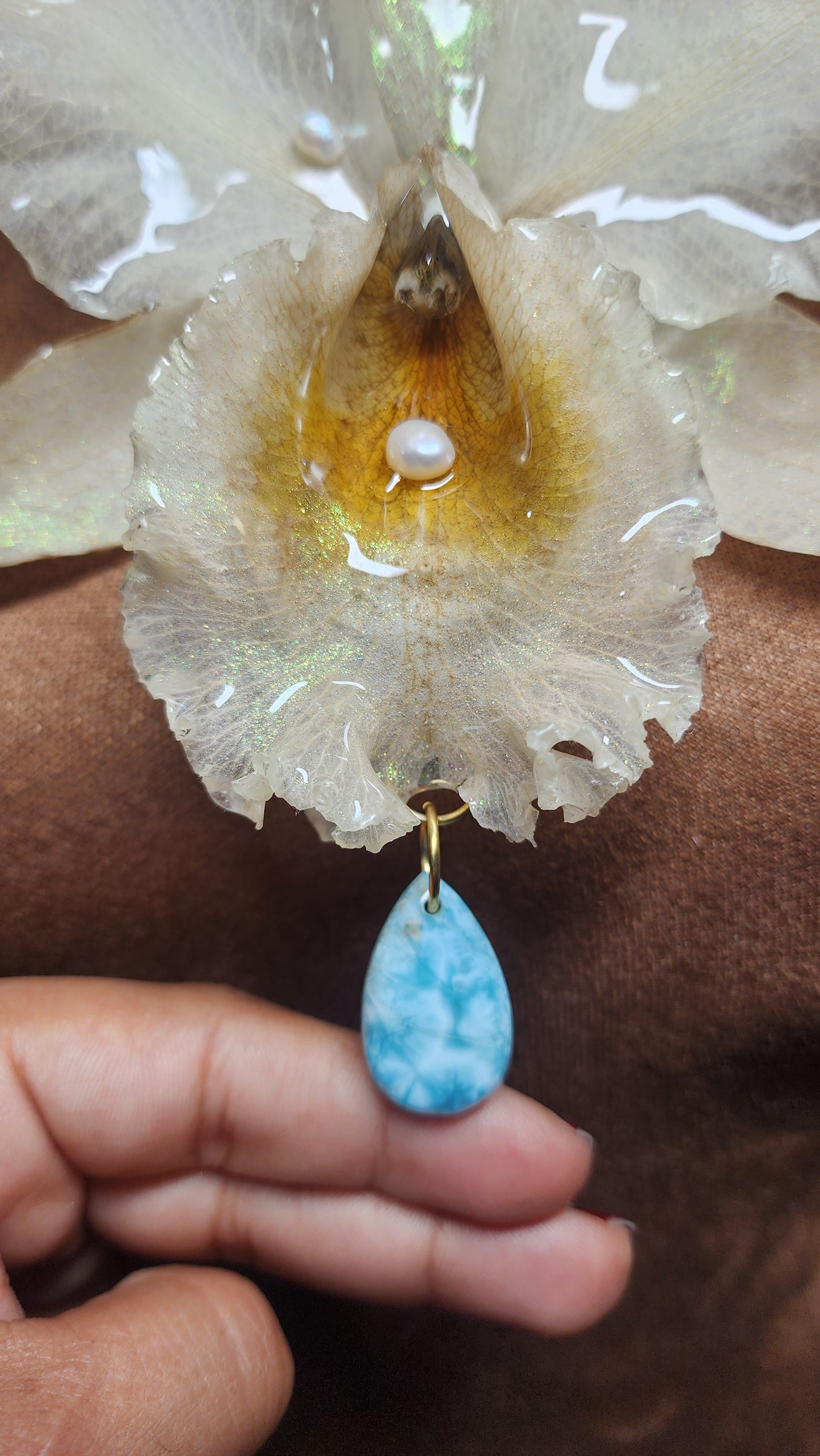 COLLAR DE ORQUIDEA NATURAL  (CARIMAR)