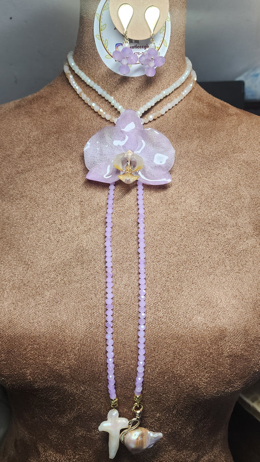COLLAR DE ORQUIDEA (VIOLETA)