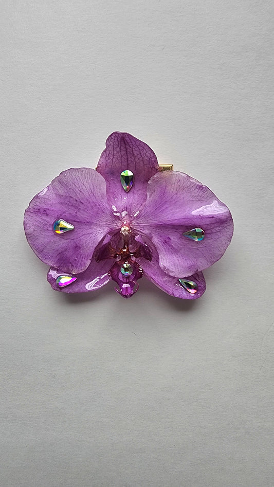 GANCHO DE ORQUIDEA NATURAL ENCAPSULADA