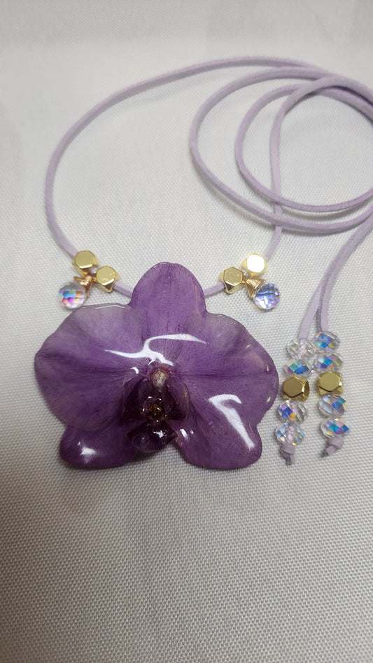 Choker de Orquidea natural (Diamond)
