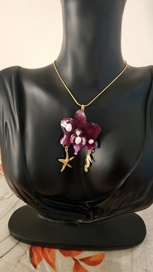 Collar de mini orquidea (star)