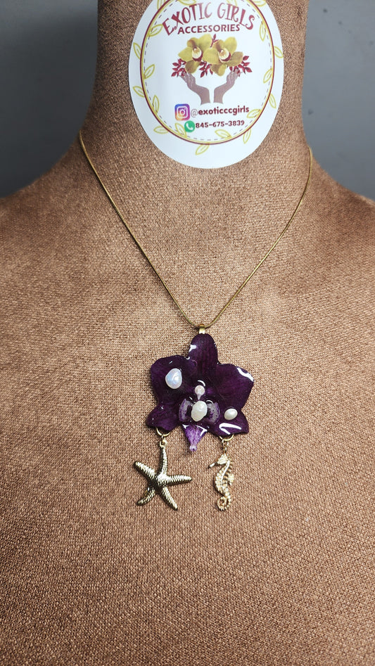 Collar de mini orquidea (star)