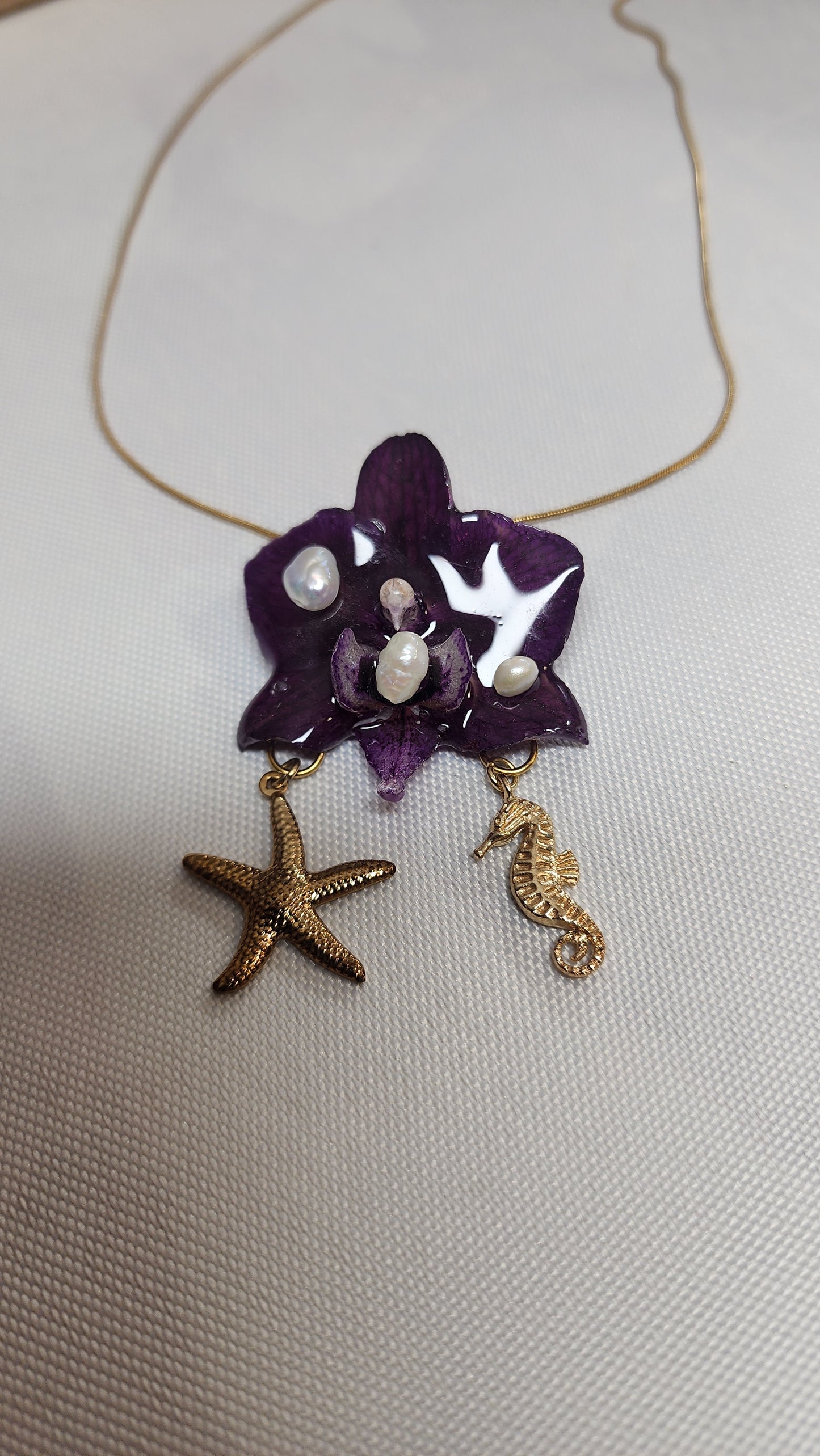 Collar de mini orquidea (star)