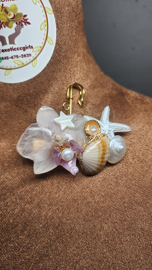 Clip de mini orquidea natural (surf)