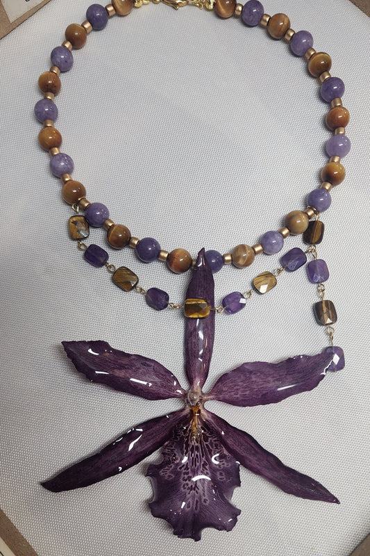 COLLAR DE ORQUIDEA NATURAL (STAR)