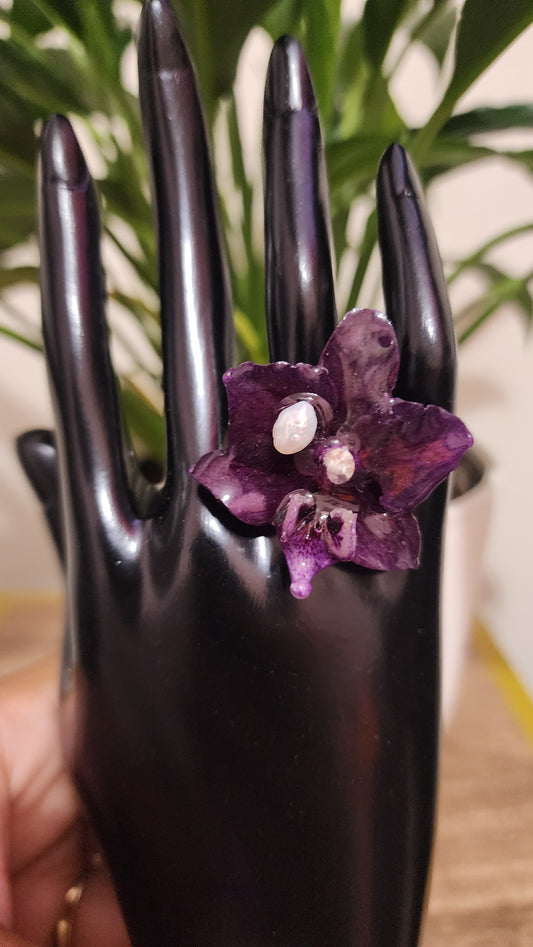 Anillo de orquidea natural encapsulada (Bunnit)