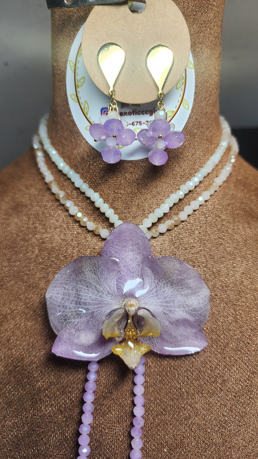 COLLAR DE ORQUIDEA (VIOLETA)