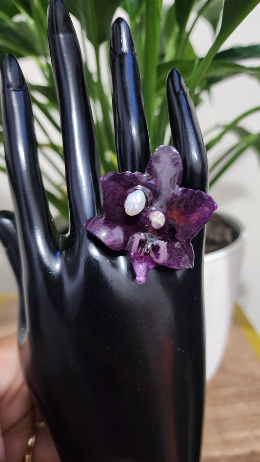 Anillo de orquidea natural encapsulada (Bunnit)